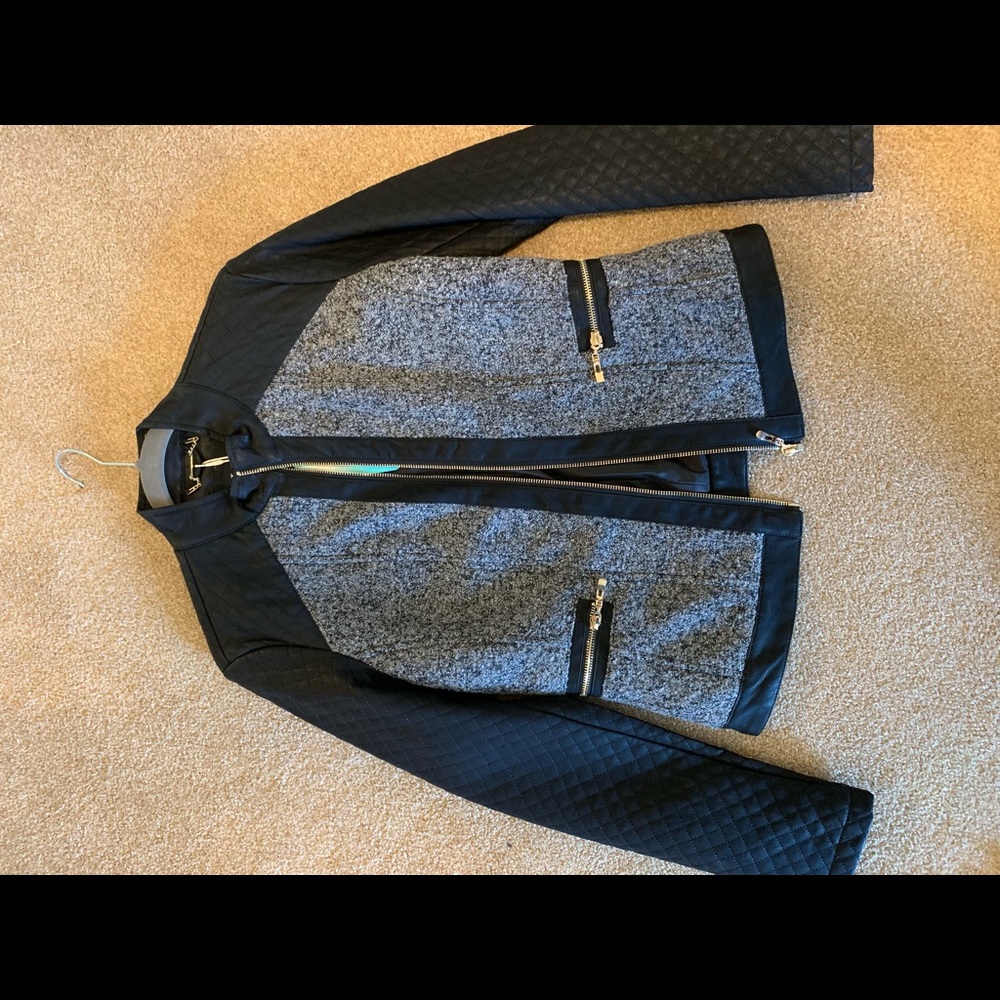 Tweed and Leather Jacket